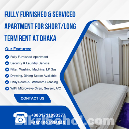 Rent Furnished 2 Bedroom Apartment for in Bashundhara R/A.